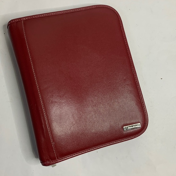 Franklin Covey Office Franklin Covey Red Leather 7ring Full Zip